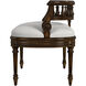 Hathaway 37" Upholstered Bench in Antique Cherry