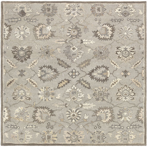 Caesar 96 X 96 inch Taupe/Charcoal/Light Beige/Black/Tan Handmade Rug in 8 Ft Square, Square