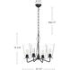 Alora Mood Salem 4 Light 22.5 inch Clear Glass/Matte Black Chandelier Ceiling Light