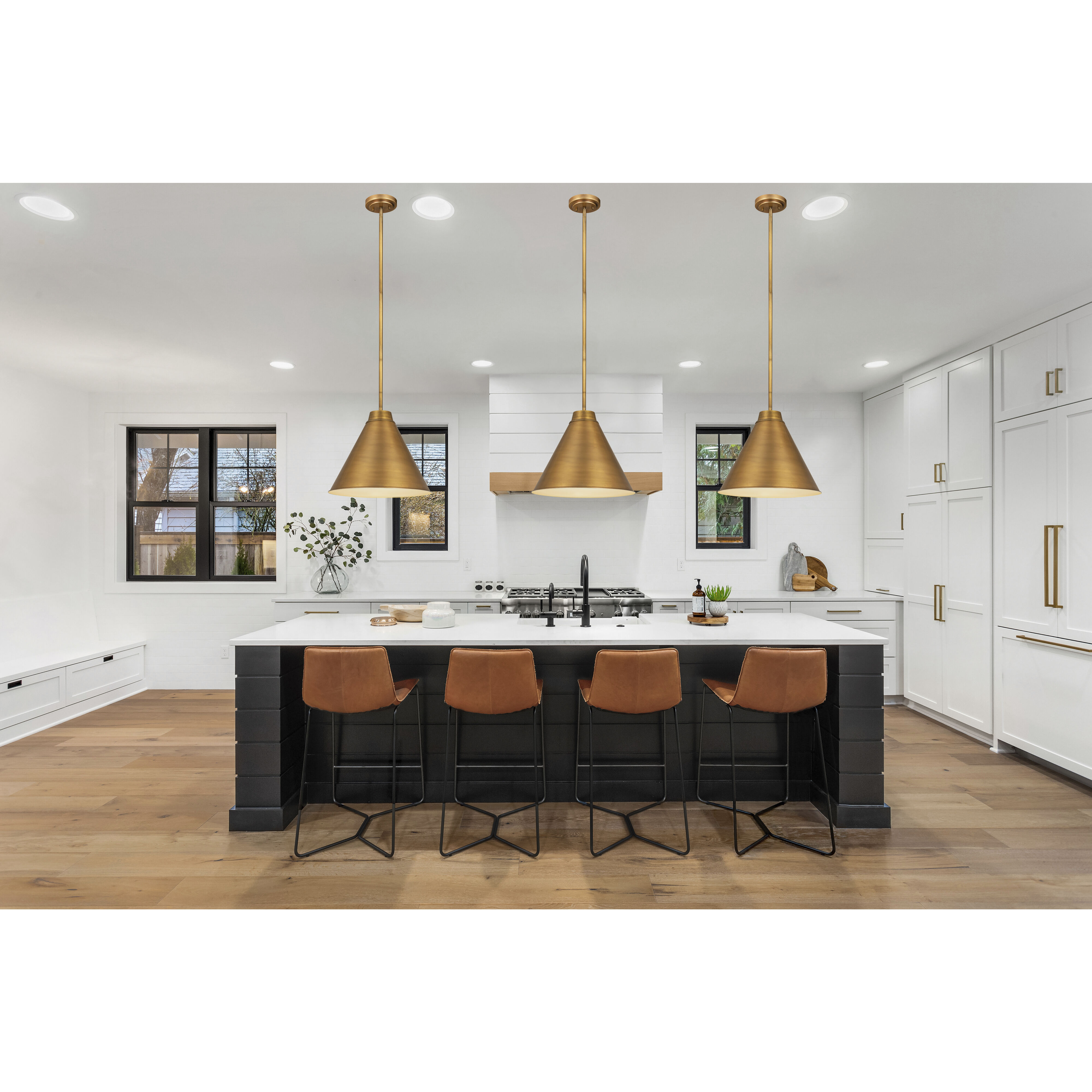 Eaton 1 Light 18 inch Rubbed Brass Pendant Ceiling Light