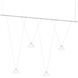 Suspenders LED 48 inch Satin White and Clear Chandelier Ceiling Light
