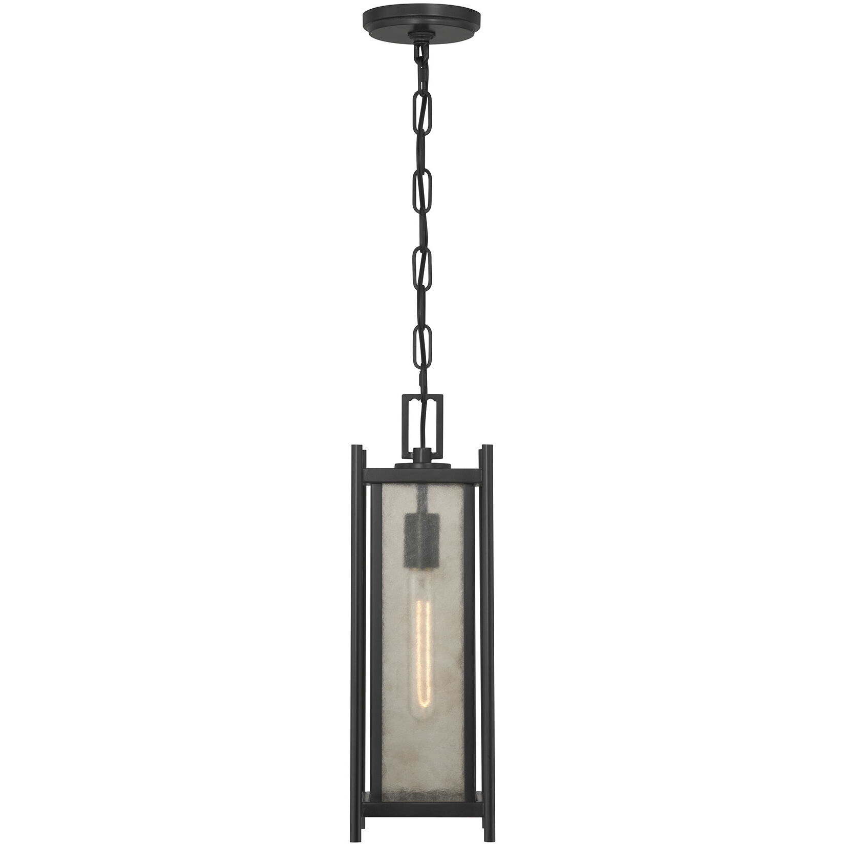 Jacobs 1 Light 5.75 inch Matte Black Outdoor Hanging Lantern
