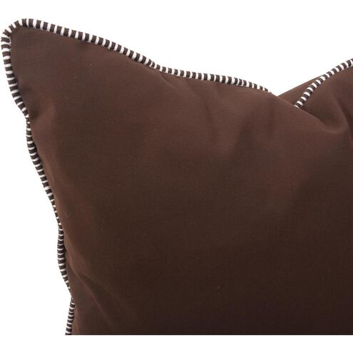 Seascape 20 inch Chocolate Outdoor Pillow
