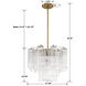Addis 4 Light 17.75 inch Aged Brass Chandelier Ceiling Light in Clear