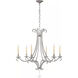 Chapman & Myers Oslo 6 Light 32.75 inch Burnished Silver Leaf Chandelier Ceiling Light, Medium
