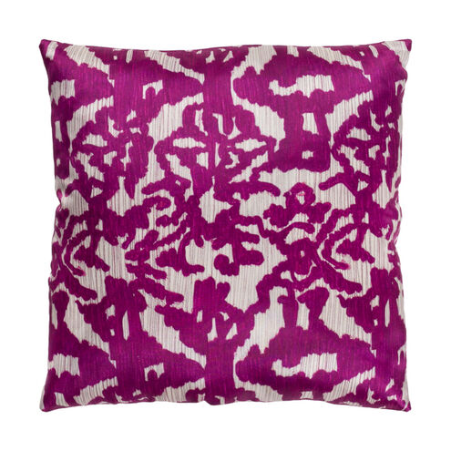 Lambent 20 X 20 inch Ivory and Bright Purple Pillow Kit