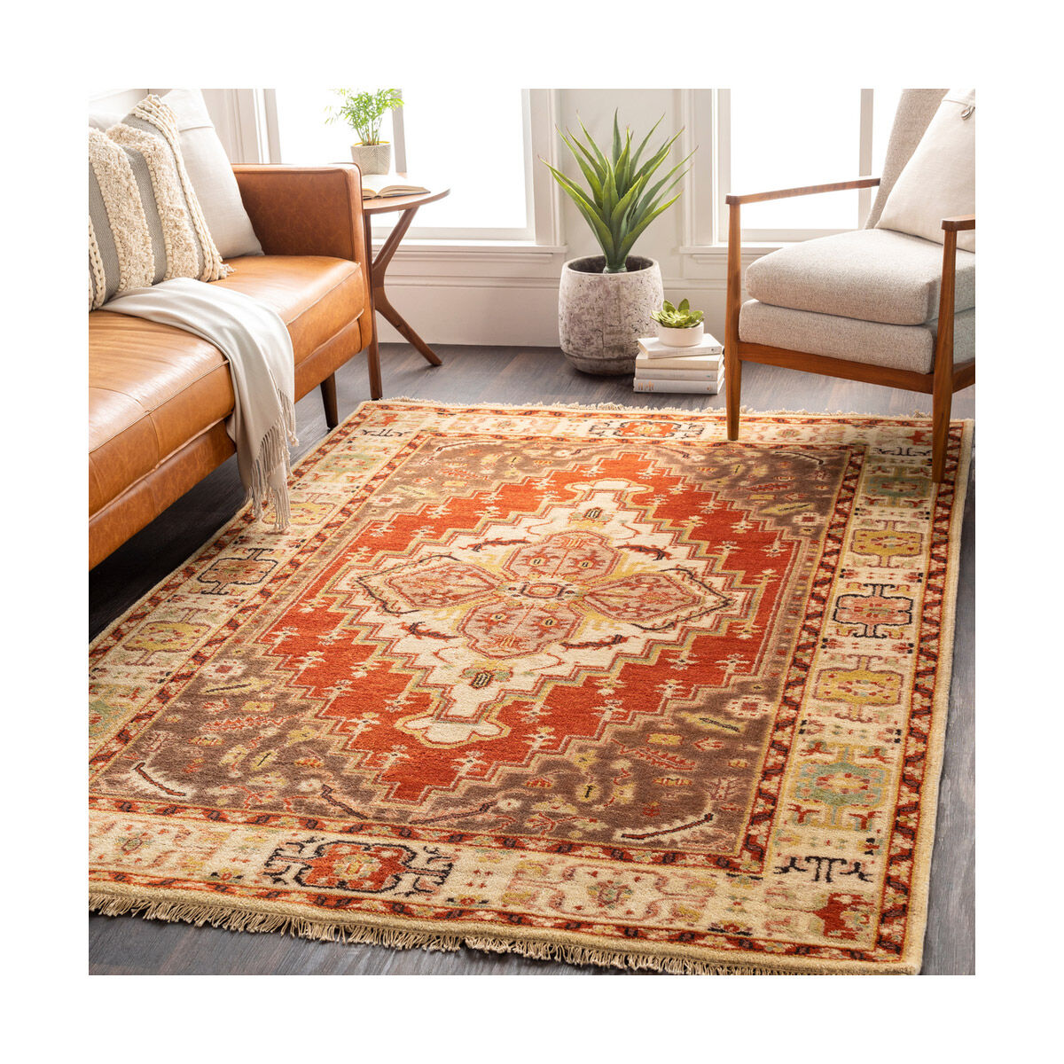 Zeus 96 inch Clay/Butter/Mauve/Camel/Sea Foam/Navy/Olive Rugs, Wool