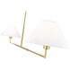 Leila 2 Light 12 inch Luxe Gold Chandelier Ceiling Light