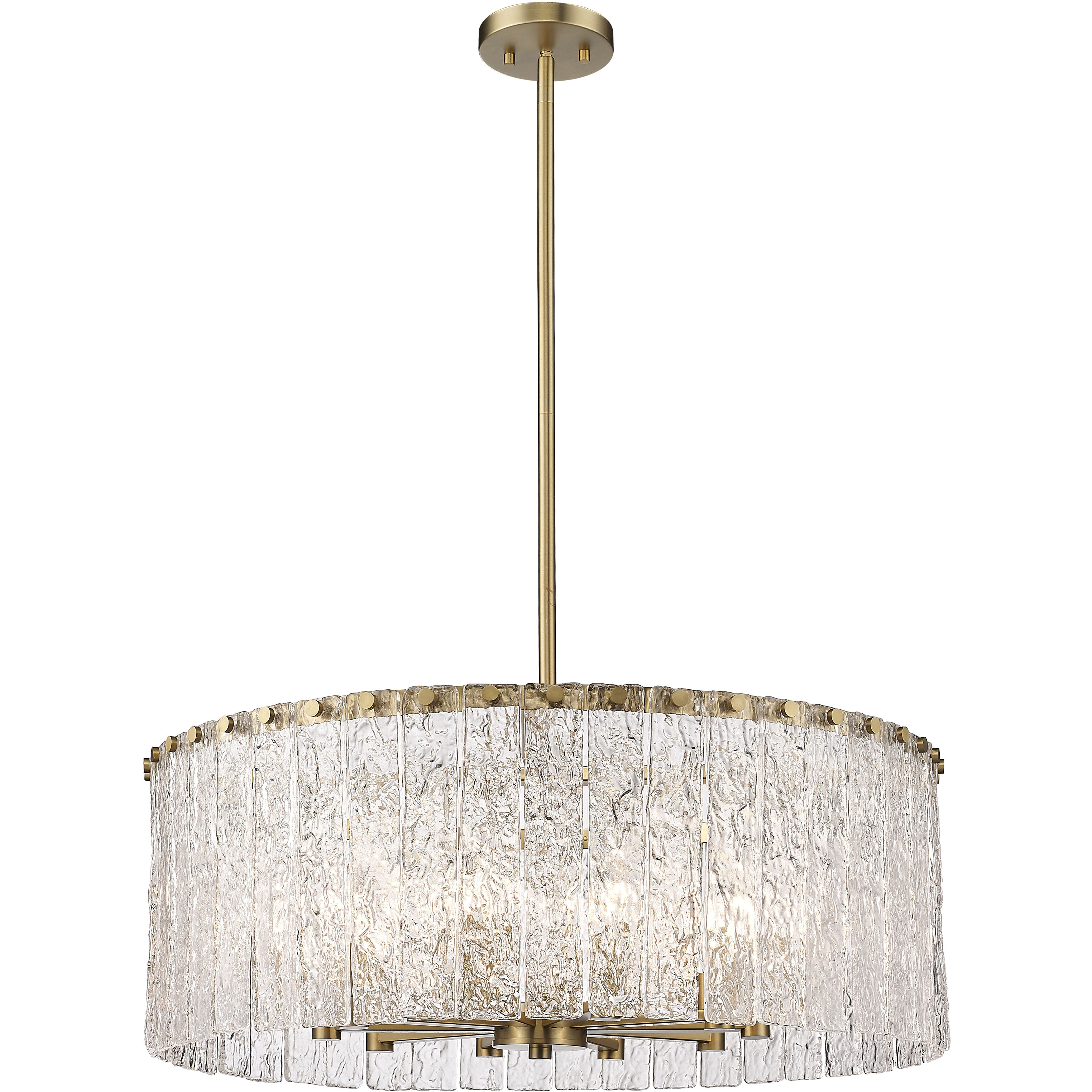 Glacier 10 Light 26.75 inch Modern Gold Chandelier Ceiling Light