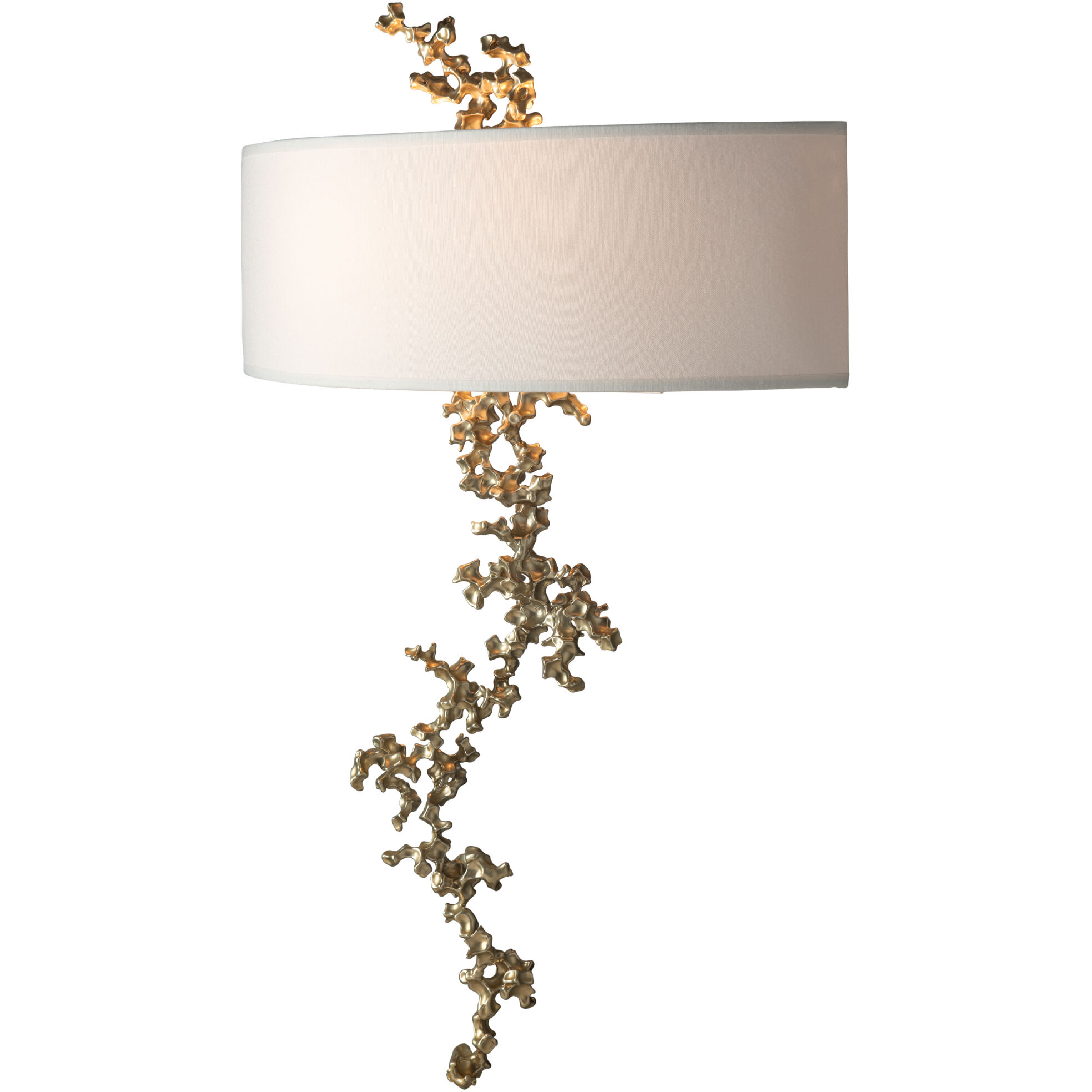 Coral Sconce Wall Light in Modern Brass
