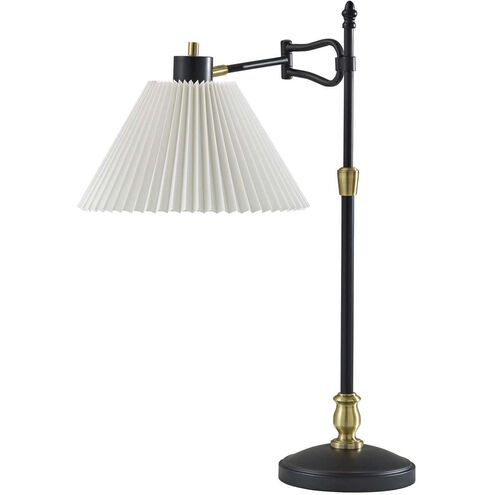 Elijah 27.5 inch 40.00 watt Black and Antique Brass Table Lamp Portable Light