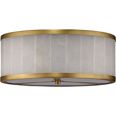 Upsala 2 Light 15 inch Antique Brass Flush Mount Ceiling Light, Large