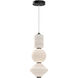 Alora Mood Bijou LED 7.88 inch Matte Black and Opal Matte Glass Pendant Ceiling Light
