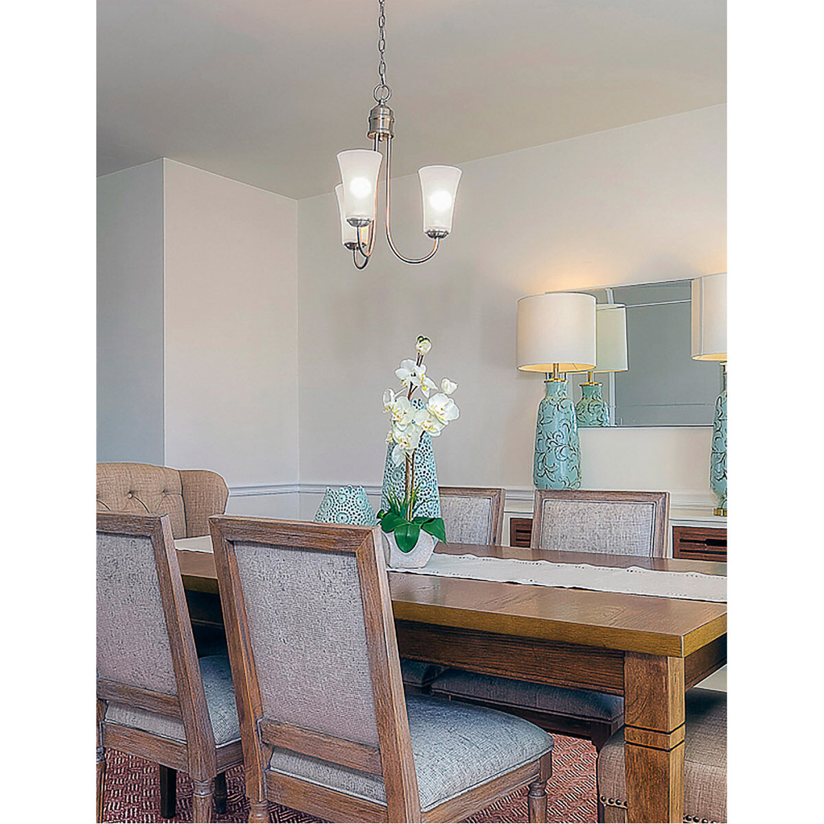 Logan 3 Light 16 inch Satin Nickel Invert Bowl Pendant Ceiling Light in 100, MN