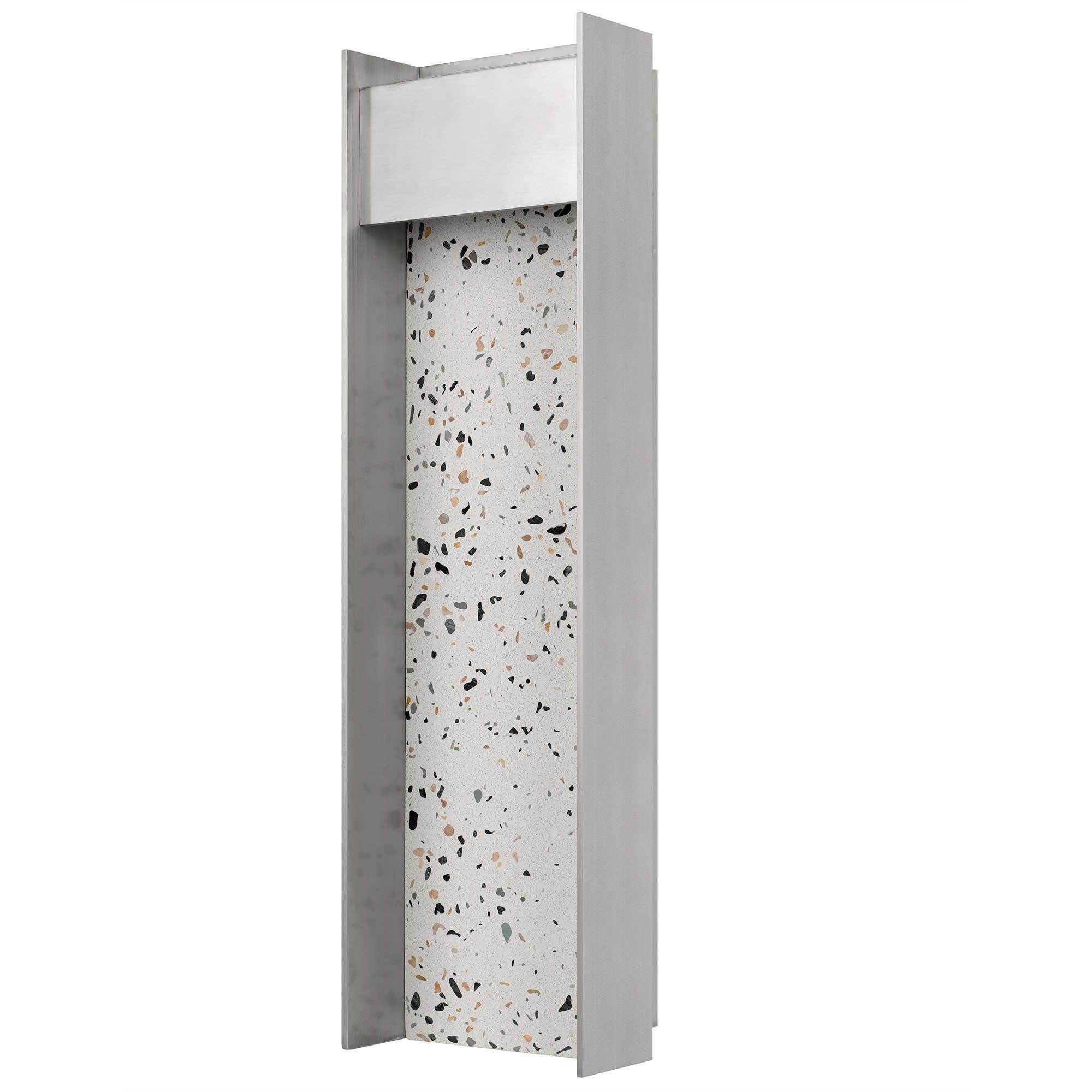 Terrazzo LED 20 inch Brushed Aluminum Outdoor Wall Sconce