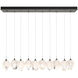 Chrysalis 10 Light 8.5 inch Natural Iron Pendant Ceiling Light in White Crystal, Small