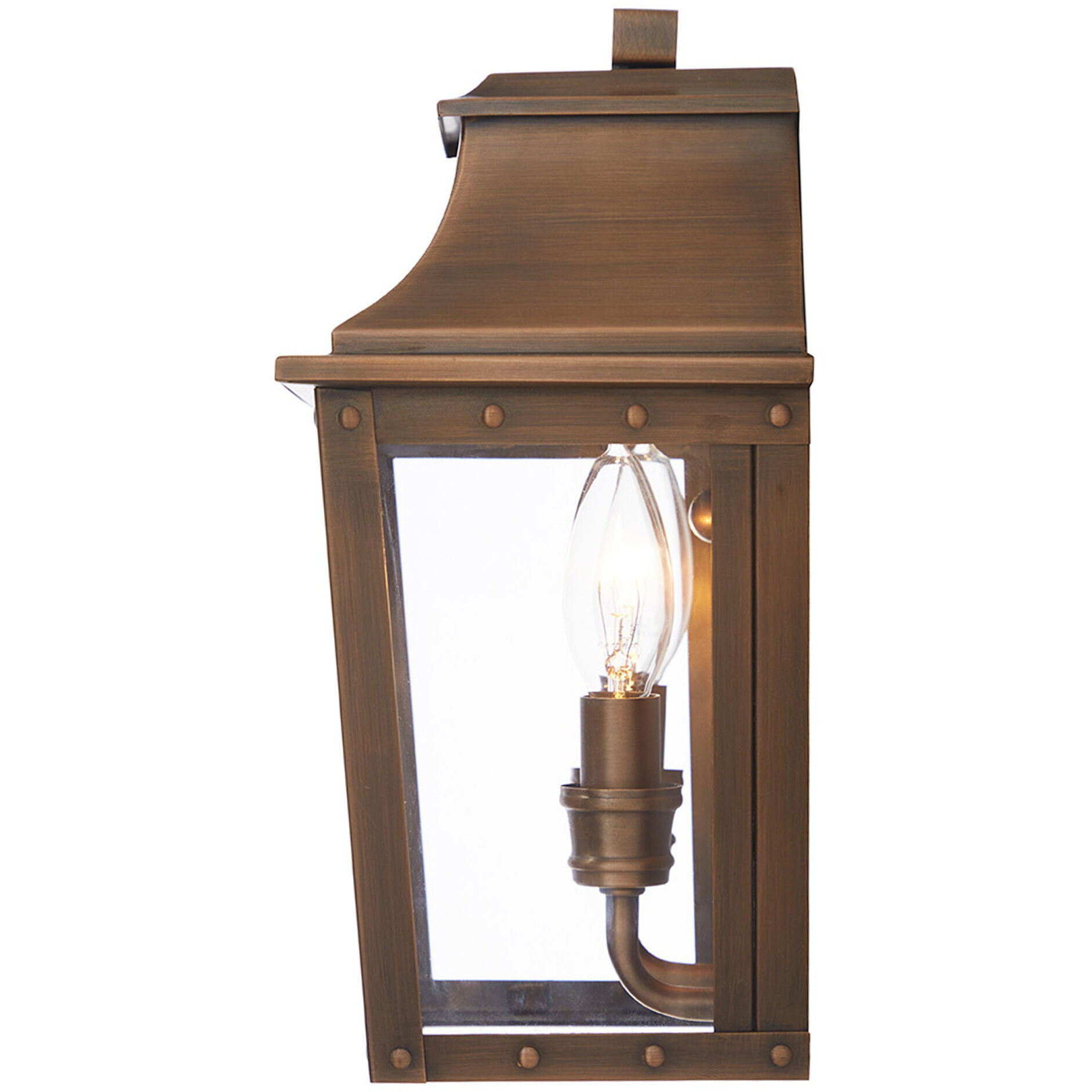 Coventry 2 Light 12 inch Copper Patina Exterior Pocket Wall Mount