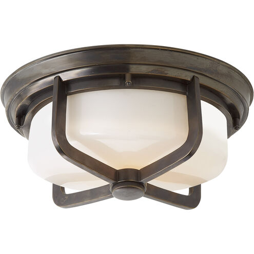 Thomas O'Brien Milton 2 Light 14.5 inch Bronze Flush Mount Ceiling Light, Large