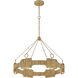 Raffi LED 30 inch Burnished Gold Chandelier Ceiling Light, Single Tier