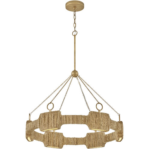 Raffi LED 30 inch Burnished Gold Chandelier Ceiling Light, Single Tier