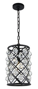 Madison 1 Light 8 inch Matte Black Pendant Ceiling Light, Urban Classic