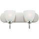 Axis 2 Light 18 inch Satin Nickel Bath Vanity Wall Light