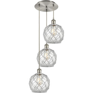 Ballston Farmhouse Rope 3 Light 14.75 inch Pendant