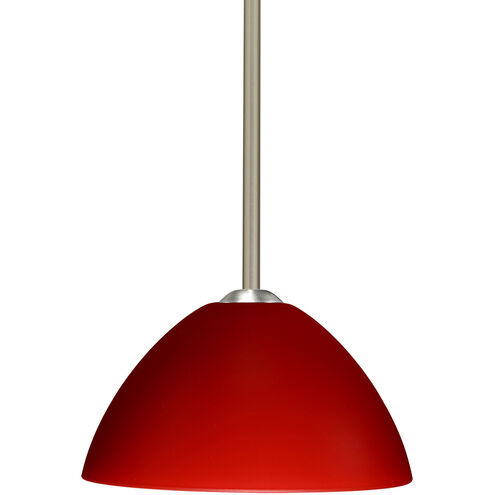 Tessa LED Satin Nickel Stem Pendant Ceiling Light