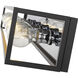 Kube 5 Light 39.5 inch Matte Black and Chrome Vanity Wall Light