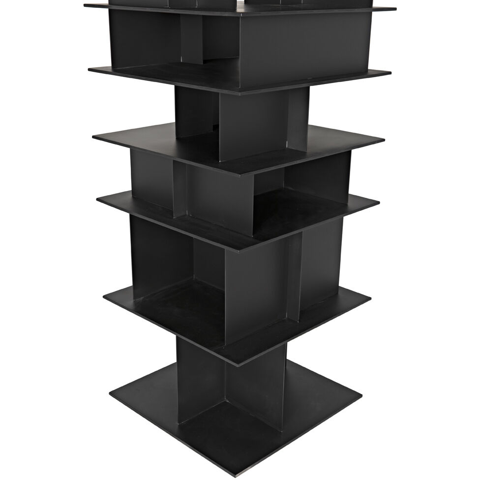 Pisa 77 X 25 X 25 inch Matte Black Shelf