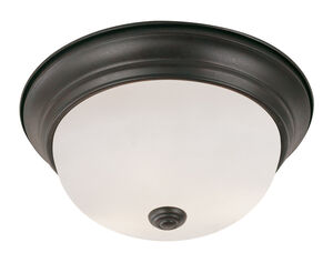 Bowers 3 Light 15 inch Rubbed Oil Bronze Flushmount Ceiling Light