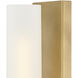 Ryden 1 Light 4.5 inch Heritage Brass Sconce Wall Light in Etched White