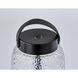 Cassius 7.75 inch 2 watt Black Finsh and Black Leather Cordless LED Table Lantern Portable Light