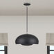 Domma 3 Light 17 inch Black with Brushed Nickel Accents Pendant Ceiling Light