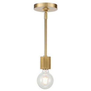 Hexa 1 Light 2.13 inch Vintage Brass Pendant Ceiling Light