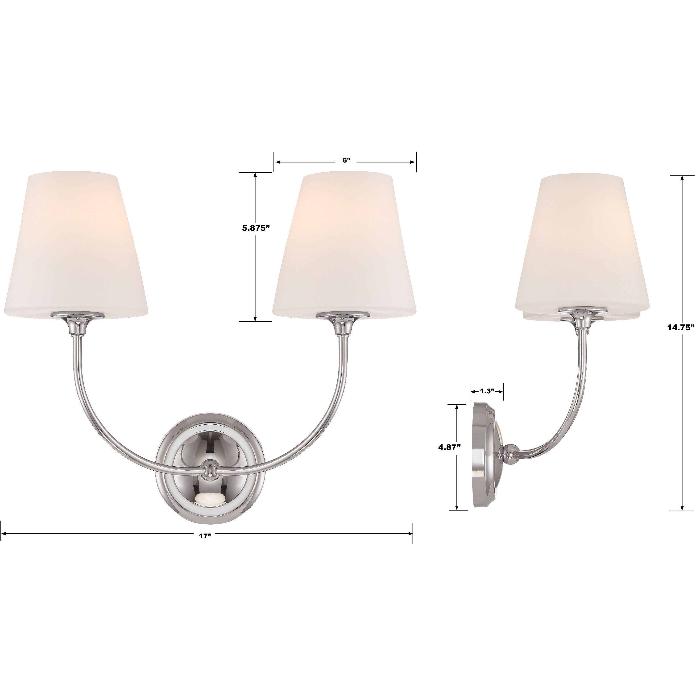 Sylvan Bath Wall Light in Polished Chrome