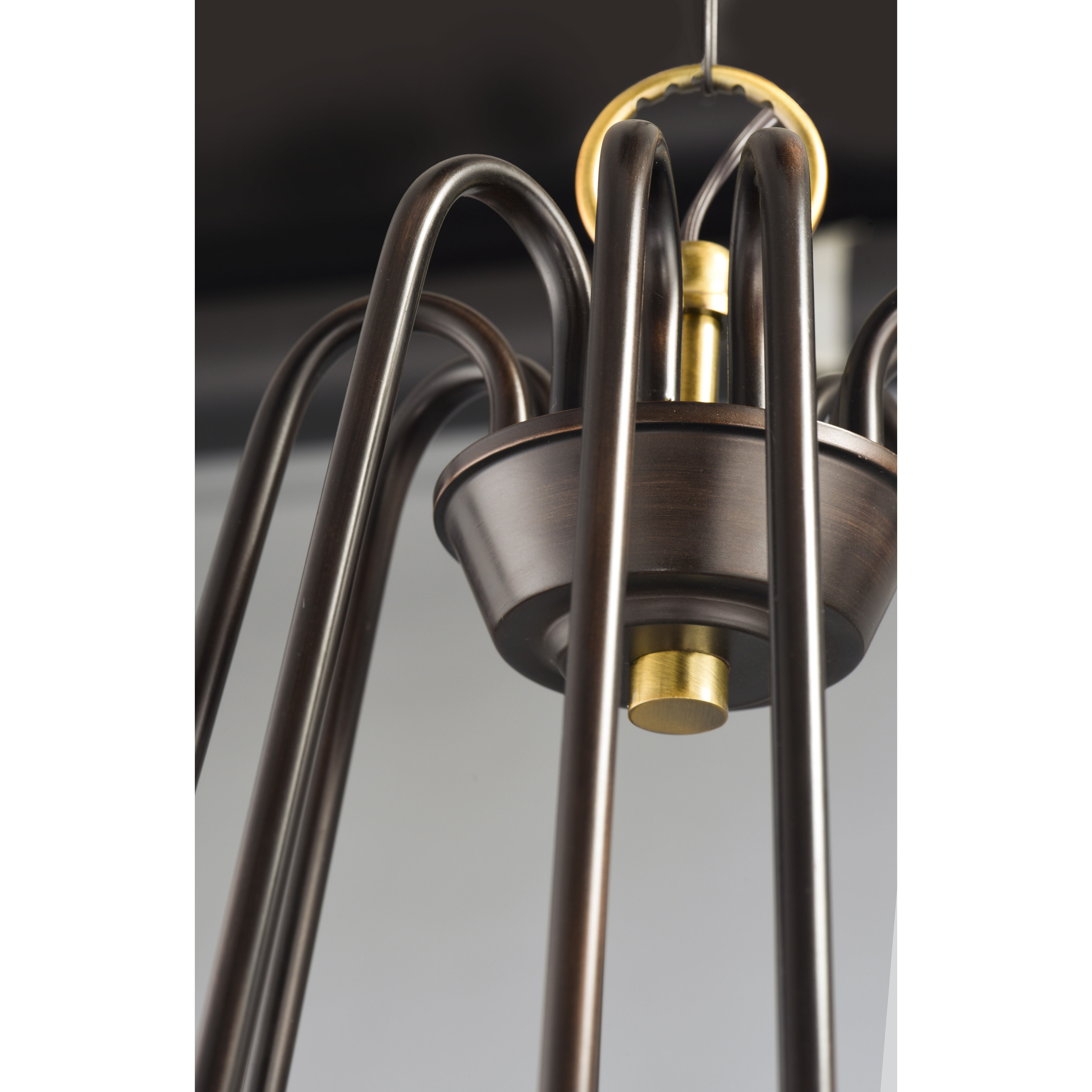 Haven 3 Light 18.5 inch Oil Rubbed Bronze/Antique Brass Single-Tier Chandelier Ceiling Light in Oil Rubbed Bronze and Antique Brass