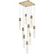 Aurora 9 Light 20 inch Satin Gold Pendant Ceiling Light