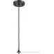 Ballston Small Bell LED 5 inch Oil Rubbed Bronze Mini Pendant Ceiling Light in Clear Glass, Black Textured, Ballston