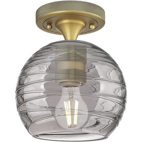 Downtown Urban Crown Point 1 Light 5.88 inch Brushed Brass Flush Mount Ceiling Light