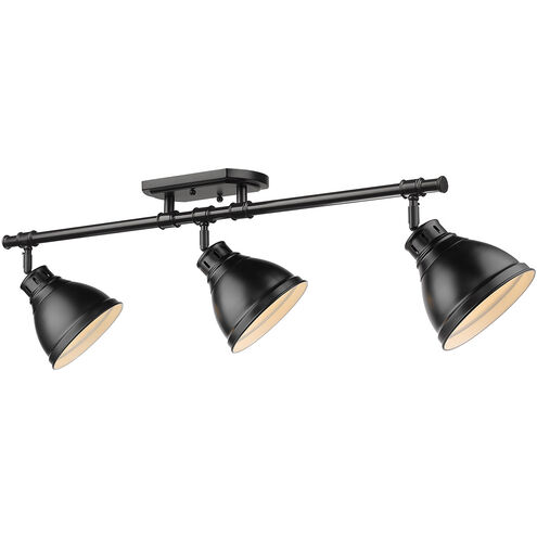 Duncan 3 Light 35 inch Matte Black Semi-flush Ceiling Light, Track Light