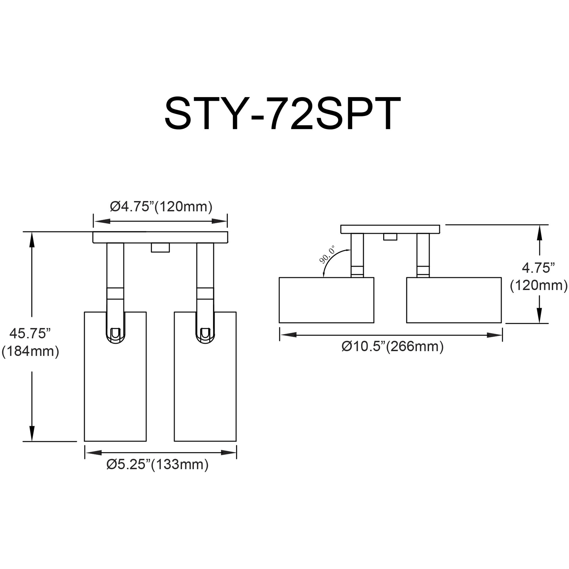 Stanly Aged Brass 50 watt LED Spotlight, Fixed Rod