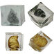 Lourdes Brown/Clear/Black Glass Cubes