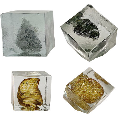 Lourdes Brown/Clear/Black Glass Cubes