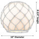 Ballston Large Farmhouse Rope Cased Matte White Glass, Ballston