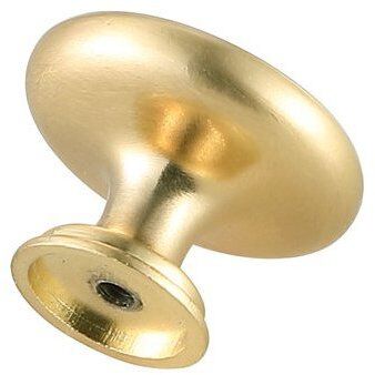 Minu Brushed Gold Hardware Cabinet Knob in Burnished Brass, Set of 10