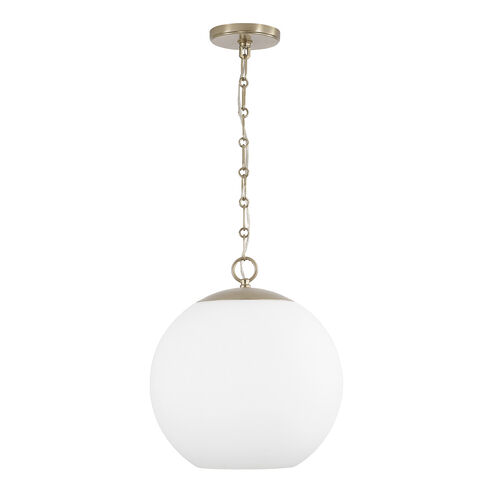 Cleo 1 Light 13.5 inch Matte Brass Pendant Ceiling Light