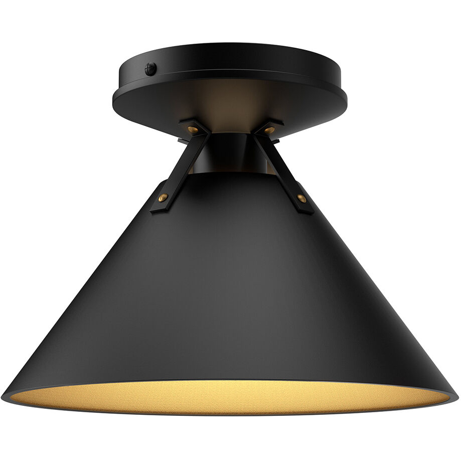 Alora Mood Archer 1 Light 9.5 inch Matte Black Flush Mount Ceiling Light