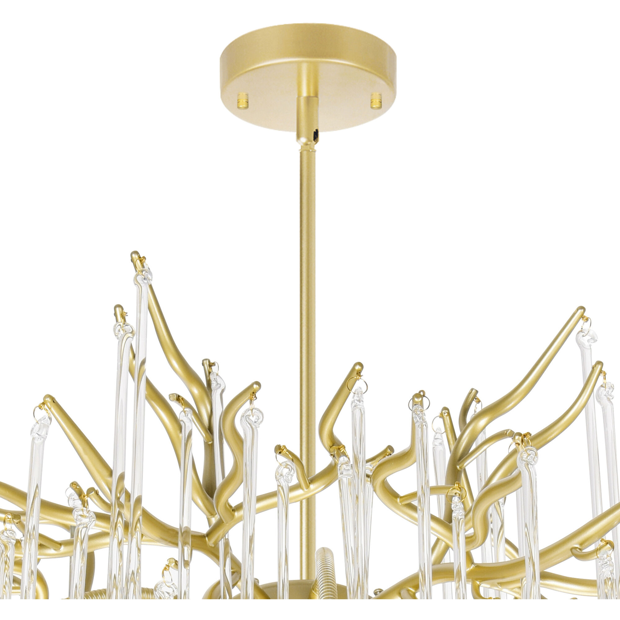 Anita 6 Light 26 inch Gold Leaf Down Chandelier Ceiling Light