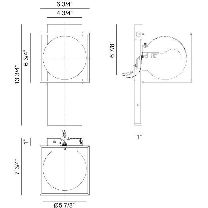 Squircle Wall Sconce Wall Light in Black